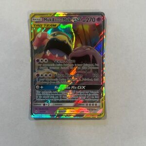 Pokemon Muk & Alolan Muk GX Holographic Card